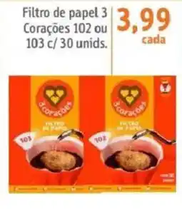 Sonda Filtro de papel 3 Corações oferta