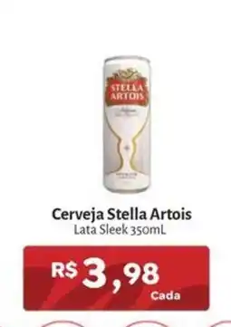 Novo Atacarejo Cerveja Stella Artois Lata Sleek oferta