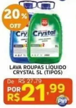 Pinheiro Supermercado Lava roupas líquido crystal 5l (tipos) oferta