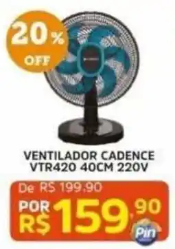 Pinheiro Supermercado ventilador cadence vtr420 40cm 220v oferta