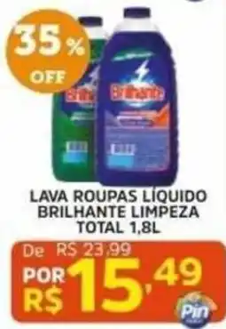 Pinheiro Supermercado Lava roupas liquido brilhante limpeza oferta
