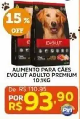 Pinheiro Supermercado Alimento para cães evolut adulto premium oferta