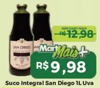 Mart Minas Suco integral san diego 1l uva oferta