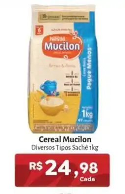 Novo Atacarejo Cereal Mucilon Diversos Tipos Sachê oferta