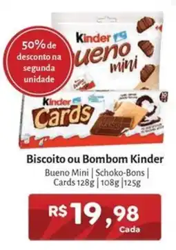 Novo Atacarejo Biscoito ou Bombom Kinder oferta