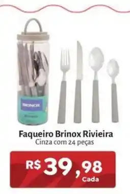 Novo Atacarejo Faqueiro Brinox Rivieira oferta