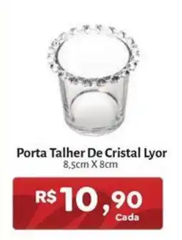 Novo Atacarejo Porta Talher De Cristal Lyor oferta