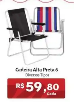 Novo Atacarejo Cadeira alta preta 6 diversos tipos oferta