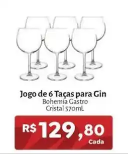 Novo Atacarejo Jogo de 6 Taças para Gin oferta