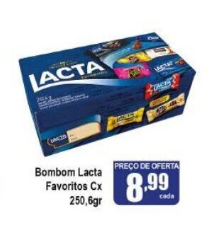 Higa's Supermercado Bombom Lacta Favoritos Cx 250.6g oferta