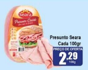 Higa's Supermercado Presunto Seara cada 100g oferta