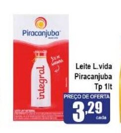 Higa's Supermercado Leite L.Vida Piracanjuba Tp 1L oferta