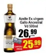 Higa's Supermercado Azeite Extra Virgem Gallo Ancestral Vd 500ml oferta