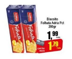 Higa's Supermercado Biscoito Folhata Adria pct 200g oferta