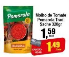 Higa's Supermercado Molho de Tomate Pomarola Trad. sachet 320g oferta