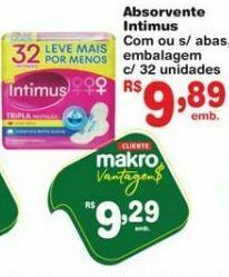 Carrefour Absorvente intimus oferta