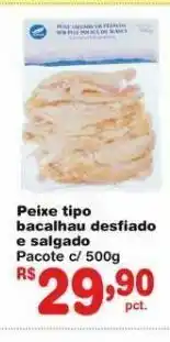 Carrefour Peixe tipo bacalhau desfiado e salgado oferta