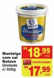 Carrefour Manteiga batavo oferta