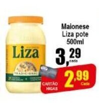 Higa's Supermercado Maionese Liza pote 500g oferta