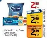 Tenda Atacado Camil - macarrão com ovos oferta