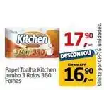 Tenda Atacado Kitchen - papel toalha jumbo 3 rolos 360 folhas oferta