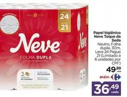 Carrefour Neve - papel higiênico oferta