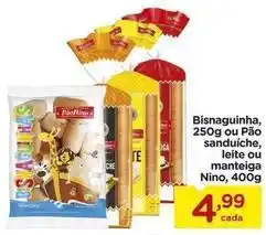 Carrefour Bis - naguinha, ou pão sanduíche, leite ou manteiga oferta