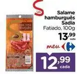 Carrefour Sadia - salame hamburgues oferta