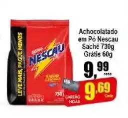 Higa's Supermercado Achocolatado em po Nescau Sache 730g oferta
