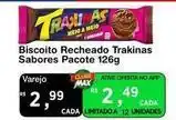 Sabores - biscoito recheado trakinas sabores