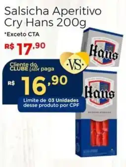 Villarreal Supermercados Salsicha Aperitivo Cry Hans oferta