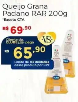 Villarreal Supermercados Queijo Grana Padano RAR oferta