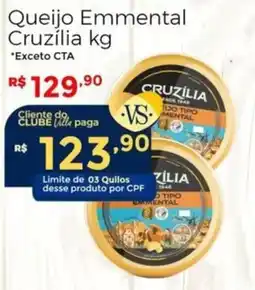 Villarreal Supermercados Queijo emmental cruzília kg oferta
