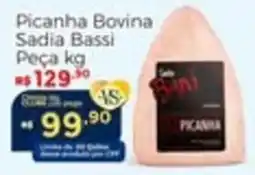 Villarreal Supermercados Picanha bovina sadia bassi oferta