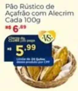 Villarreal Supermercados Pão Rústico de Açafrão com Alecrim oferta