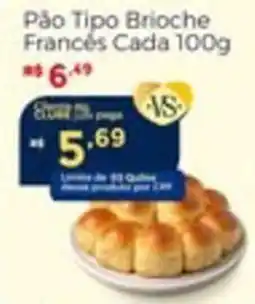 Villarreal Supermercados Pão Tipo Brioche Francês oferta