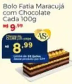 Villarreal Supermercados Bolo Fatia Maracujá com Chocolate oferta