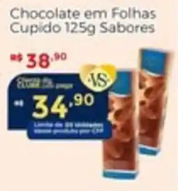 Villarreal Supermercados Chocolate em folhas cupido sabores oferta