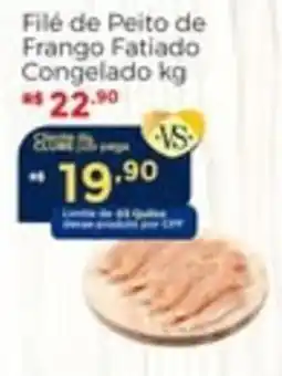 Villarreal Supermercados Filé de Peito de Frango Fatiado Congelado kg oferta