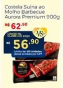 Villarreal Supermercados Costela Suína ao Molho Barbecue Aurora Premium oferta