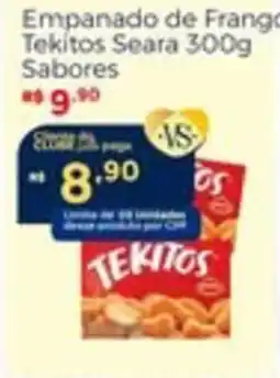 Villarreal Supermercados empanado de frango tekitos seara sabores oferta