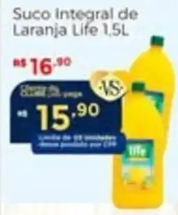 Villarreal Supermercados Suco integral de laranja life oferta