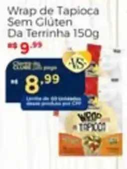 Villarreal Supermercados Wrap de tapioca sem glúten da terrinha oferta