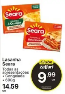 Comercial Zaffari Lasanha seara oferta
