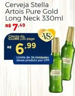 Villarreal Supermercados Cerveja Stella Artois Pure Gold Long Neck oferta