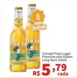 Macromix Atacado Cerveja Praya Lager Premium sem Gluten Long Neck oferta