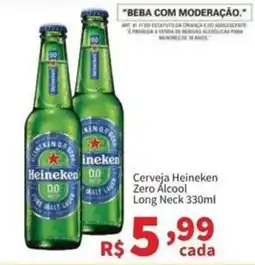 Macromix Atacado Cerveja Heineken Zero Alcool Long Neck oferta