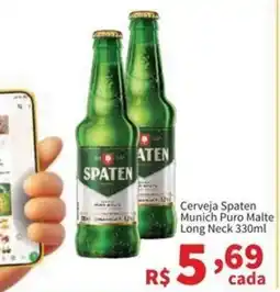 Macromix Atacado Cerveja Spaten Munich Puro Malte Long Neck oferta