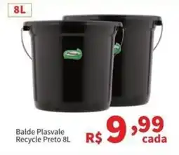 Macromix Atacado Balde Plasvale Recycle Preto oferta