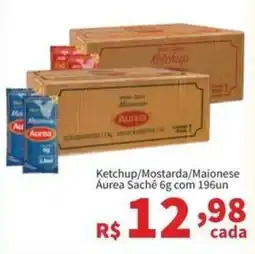 Macromix Atacado Ketchup/Mostarda/Maionese Aurea Sachê oferta